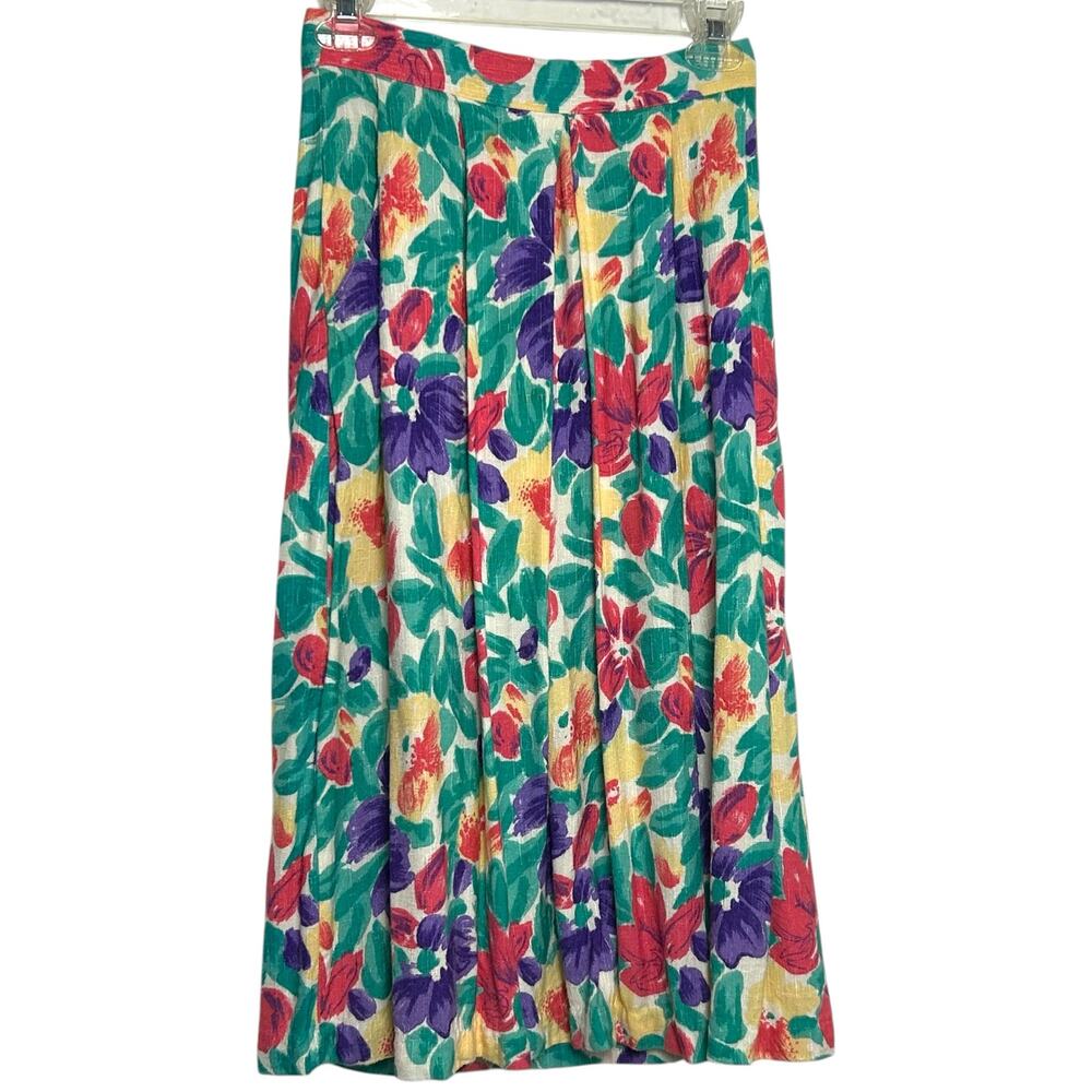 Vintage Colorful Floral Skirt